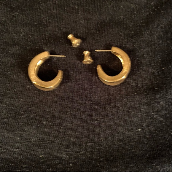 Lot of 12 Pairs Pierced Earrings VTG Y2K 70's 80's 90's Gold Tone Silver Tone - Picture 13 of 15